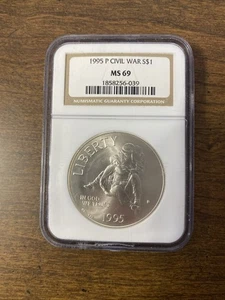 1995 P Civil War Commemorative NGC MS 69 - Picture 1 of 2
