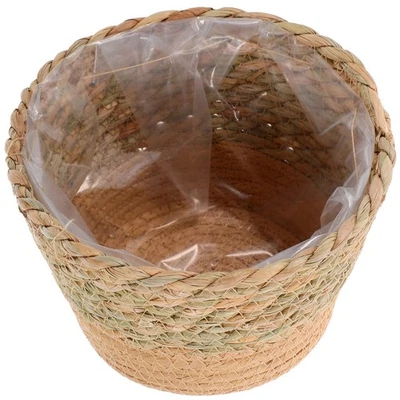  Korb Groß Geflochten Blumen Übertöpfe Blumenübertopf Geflochtener Blumenkorb - Bild 1 von 4