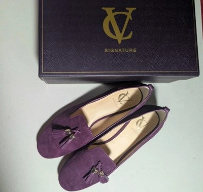 MOCASINES VI-NANCY VINCE CAMUTO FIRMA MUY BUEN ESTADO 9 NUEVOS EN CAJA CIRUELA Foto 1 de 4