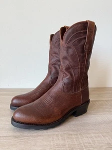 Tecovas The Bandera Ranch Stiefel braun Bison Leder 8,5 D Cowboy Western Rodeo - Bild 1 von 11