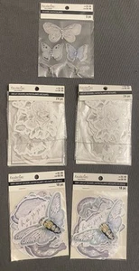 5 LOT RECOLLECTIONS HALLOWEEN STICKER MOTH BUTTERFLY BUTTERFLIES FLOWERS VINYL - Picture 1 of 4