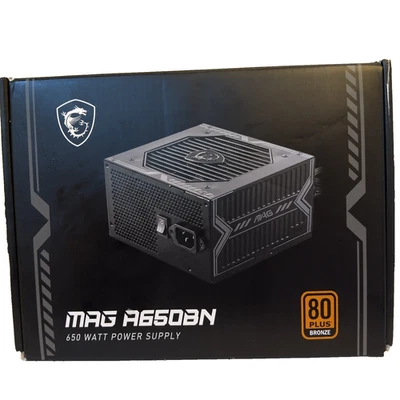 MSI MAG A650BN POWER SUPPLY UNIT, UK PLUG - 650W, 80 PLUS BRONZE CERTIFIED, ATX - Image 1 of 4