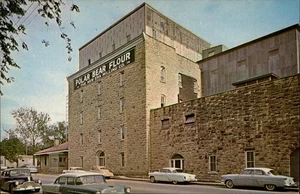 Arkansas City, KS Eisbär Mehlmühle, alte Autos, Cowley County Kansas Postkarte - Bild 1 von 2