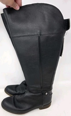 Franco Sarto Mujer Christine Botas Negras Hasta la Rodilla Talla 8 M Ancho Cuero de Becerro Foto 1 de 4