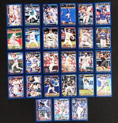 (x27) Lote 2024 Topps S1, S2, Actualización Azul Real - ¡Novatos + Veterinarios! Foto 1 de 2