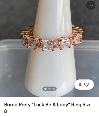 Anillo Bomb Party 💍 Talla 8 “Luck Be A Lady” RBP8242 Foto 1 de 4
