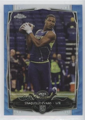 2014 Topps Chrome Blue Wave Refractor Shaquelle Evans #132 Rookie RC - Image 1 of 2