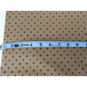 1.9y Joan Kessler Concord Brown with Blue Diamonds Fabric, Quilt Cotton, Vintage - Picture 1 of 6