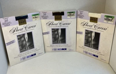 Worthington Sheer Caress Pantimedias Promedio Sable Taupe Blanco Control Top Lote Foto 1 de 4