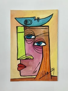 Original Acrylic Painting 4x6” on Canvas Panel, Signed + Certificate by Lisa. - Picture 1 of 1