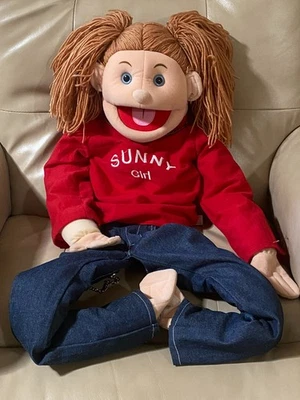 Sunny & Co 43" Full Body Child Life Size Pig Tail Girl Ventriloquist Hand Puppet - image 1 of 4