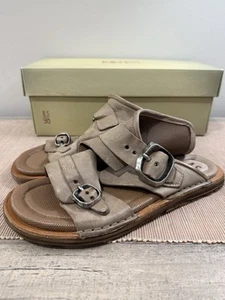 A.S.98 Tavon Boho Leather Slide Sandals Taupe Size 39 8 8.5 - Picture 1 of 7