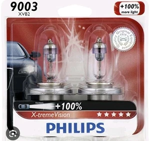 2 Philips 9003/H4 White Super Bright Upgrade Bulb Halogen Headlight 67/60W (JS4) - Picture 1 of 4