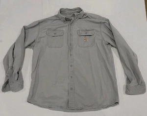Carhartt FRS160 Gray CAT2 Flame Resistant Long Slv Button Dn Shirt Men's Size XL - Bild 1 von 7
