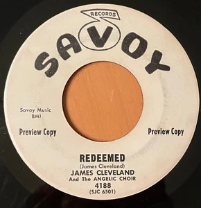 JAMES CLEVELAND Redeemed / Leave it There  SAVOY GOSPEL FUNK PROMO 45   VG++ - Picture 1 of 2