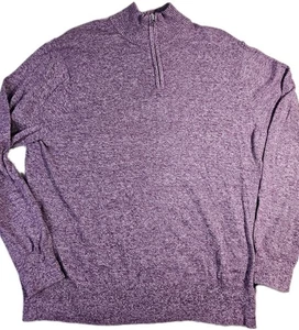 Suéter Bonobos Para Hombres XL Púrpura Calce Ajustado Pullover 1/4 Cremallera Algodón Cachemira Brezo - Imagen 1 de 8