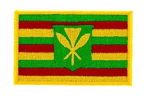 FLAGGE AUFNÄHER HAWAIIISCH Kanaka Maoli AUFBÜGELN BESTICKT USA RUCKSACK - Bild 1 von 1