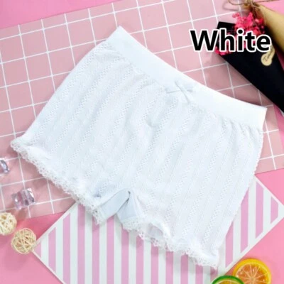 2 PIEZAS Pantalones Cortos de Encaje a Rayas Torcidas Bloomers Boxers Panty Ropa Interior Lolita Foto 1 de 4