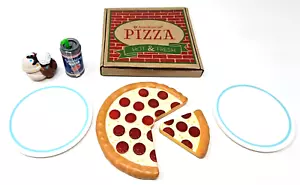 18" American Girl Pizza Party Set w/ Plates, Soda and Icecream Scoops - Picture 1 of 5