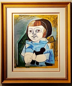 SOMMER SALE 2! Picasso "Paloma en Bleu" Nachlass signierte Auflage Lithographie - Bild 1 von 8