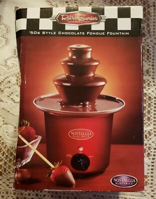 Fuente Fondue Chocolate Estilo Años 50 Serie Retro Nostalgia Electrics - NUEVA*leer Foto 1 de 4