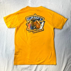 Vtg Joe Camel Cigarettes Smooth Character Yellow Single Stitch T Shirt Tee NWOT - Picture 1 of 6