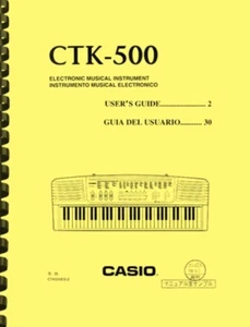 Casio CTK-500 CTK500 Keyboard USER'S GUIDE OWNER'S MANUAL - Picture 1 of 3