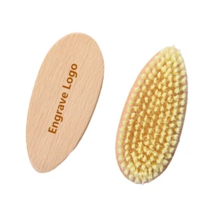 Engrave Logo-Beech wood nylon head brush heart shape body brush wash brush - Picture 1 of 6