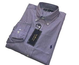 Polo Ralph Lauren Classic Fit Striped Two Ply Cotton Dress Shirt in Size 16.5 - Picture 1 of 6