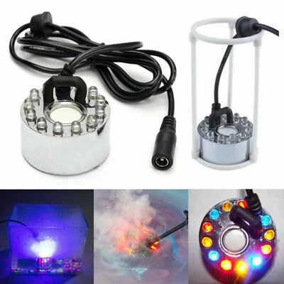 Ultrasonic Mist Maker Fogger Water Fountain Pond Colourful Humidifier 12LED Lamp - Image 1 of 4