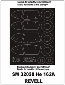 HEINKEL HE 162 A BALDACCHINO MASCHERA PITTURA KIT DA RIVIVERE #32028 1/32 MONTEX - Foto 1 di 1