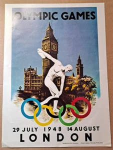 ESSO - Olympic Games poster, reprinted in 1972. LONDON 1948. - Picture 1 of 2