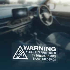 3x WARNING GPS TRACKING ON BOARD Tracker Security Car Van Bike Window Stickers - Picture 1 of 4