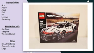 LEGO Technic Porsche 911 RSR Rennwagen Modellbausatz, 42096, versiegelt, USA - Bild 1 von 15