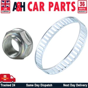 REAR ABS RELUCTOR RING +SPINDLE NUT Fits MERCEDES BENZ M-CLASS [1998-2005] - Picture 1 of 6