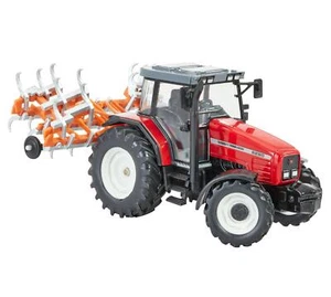 1:32 BRITAINS Massey Ferguson 6290 Tractor With Trailer 2012 Red Orange LC43335 - Picture 1 of 2