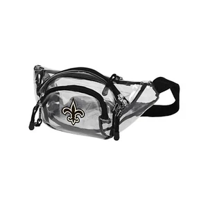 Football New Orleans Saints Transport Clear Belt Bag 13" x 5" x 5" Licensed - Picture 1 of 1