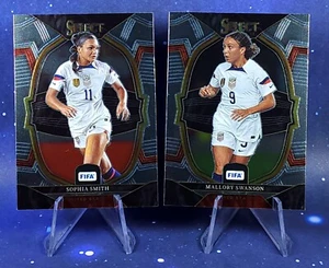 Mallory Swanson Sophia Smith 2022-23 Panini Select Soccer Team USA USWNT Chrome - Picture 1 of 6