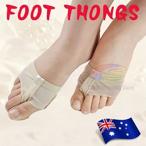 1/2 Pair Contemporary Half Lyrical Foot Undies Dance Shoes Paws Toe Thongs Beige - Picture 1 of 9