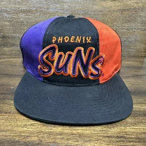 Vintage 90s Phoenix Suns Color Block SnapBack Hat NEW - Picture 1 of 7