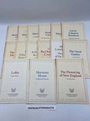 Franklin Library NOTES FROM THE EDITORS Masterpieces AMERICAN Literature CHOOSE1 - Image 1 of 4