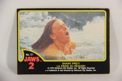 Jaws 2 - 1978 Trading Card #51 Shark Prey FR-ENG Can OPC L016559 - Image 1 of 2