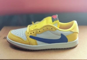 Jordan 1 Low Og SP x Travis Scott Canary Kinder (Ps) DZ5909-700 Größe 12,5c - Bild 1 von 8
