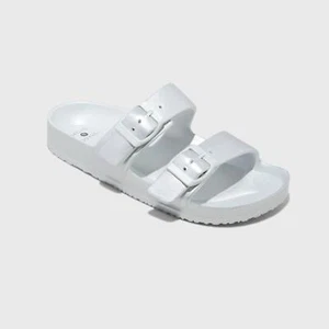 Shade & Shore Womens Neida EVA Two Band Footbed Slide Sandals 86509392 M 7 7M - Picture 1 of 33