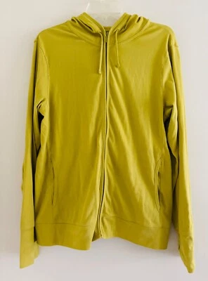 Uniqlo Mujer Manga Larga Cremallera Sudadera con Capucha con Agujeros para el Pulgar, Amarillo, XL Foto 1 de 2