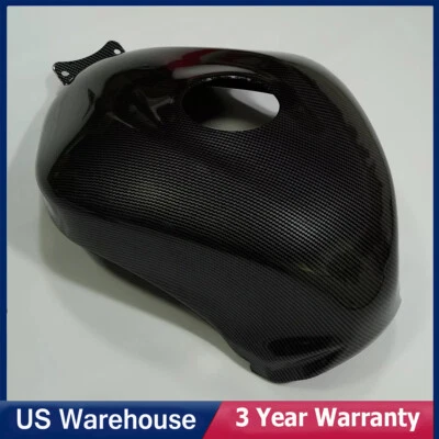Carenagem de tampa de tanque de combustível fibra de carbono aparência para Kawasaki Ninja ZX6R 2007-2008 - Imagem 1 de 4
