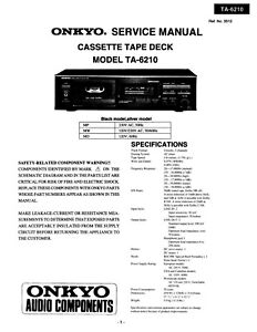 Service Manual-Anleitung für Onkyo TA-6210 