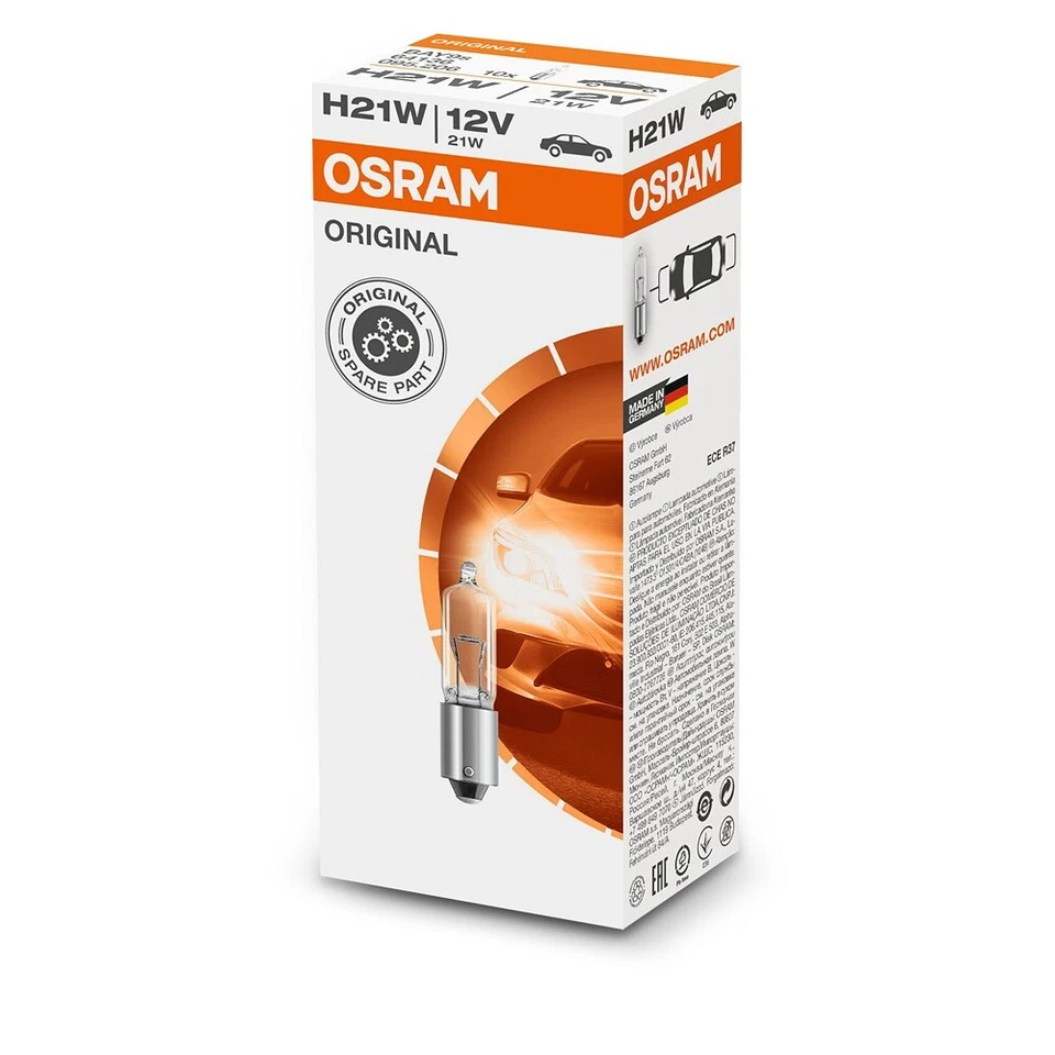 OSRAM HALOGEN-LAMPE H21W ORIGINAL LINE 21W/12V STANDARD GLÜHBIRNE GLÜHLAMPE - Bild 1 von 1
