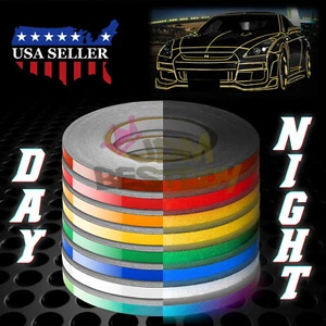 Reflective Tape Safety Self Adhesive Strip Reflector Sticker Decal 1CM x 150FT - Picture 1 of 30