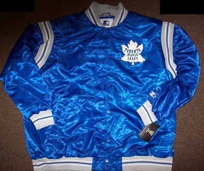 TORONTO MAPLE LEAFS STARTER Satin Jacket Traditional BLUE Big Man's 5X 6X - Image 1 of 4